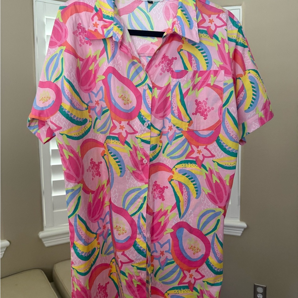 Asymmetrical Pink Floral Dress